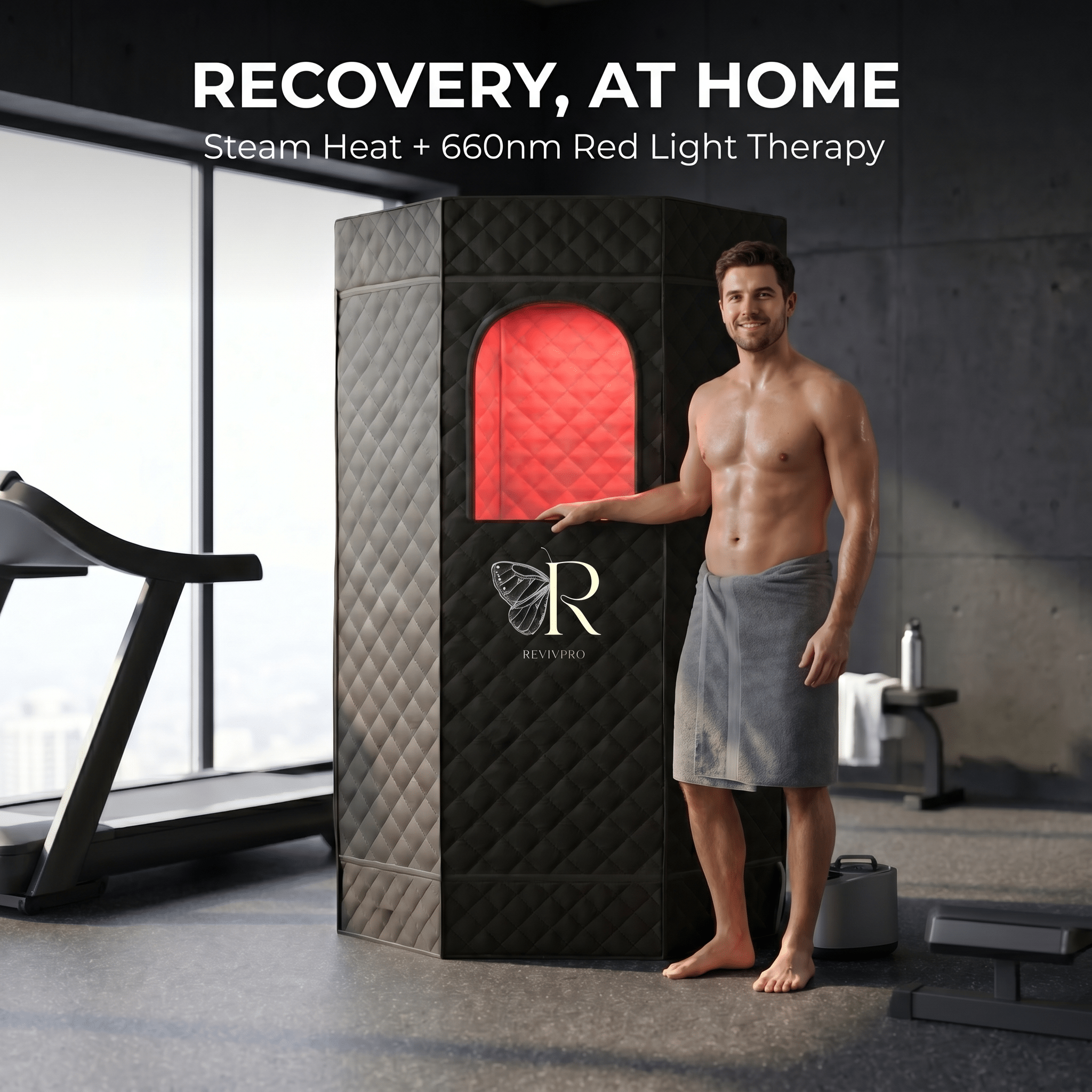 Red Light Therapy Sauna · Half Price of $349 SaunaPro | RevivPro