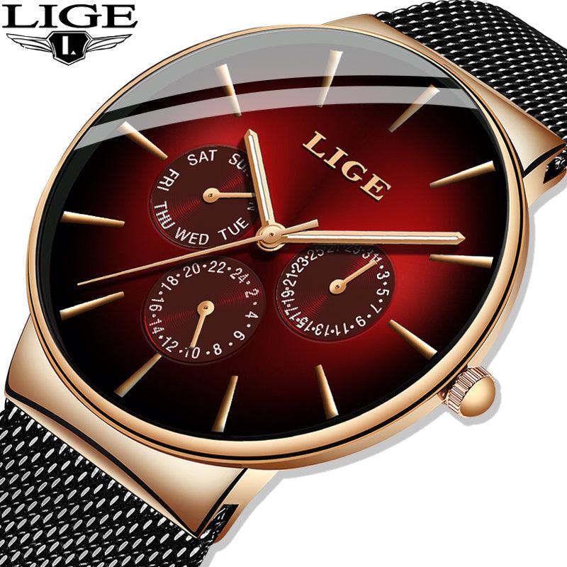 LIGE Fashion Men Luxury Watch