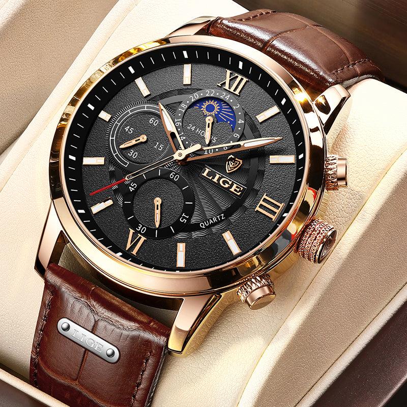 LIGE Luxury Men Wrist Watch