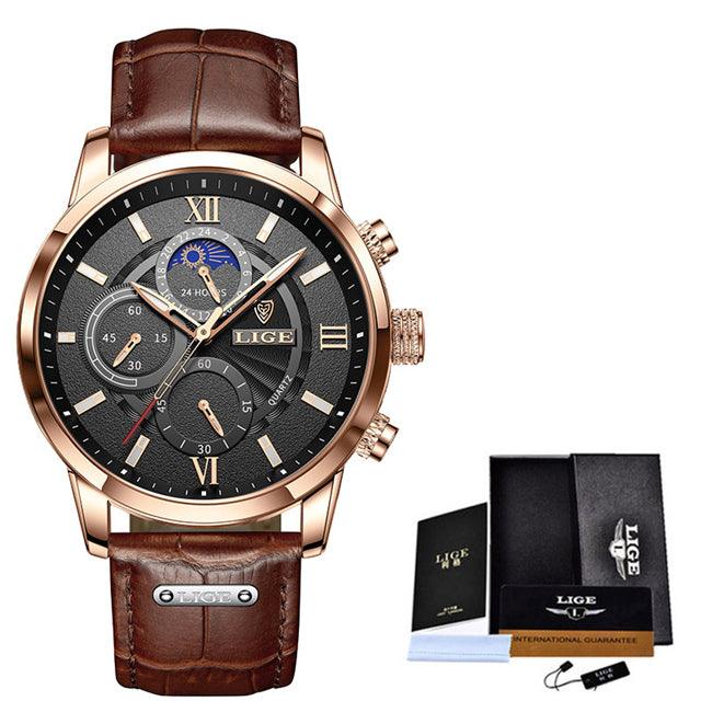 LIGE Luxury Men Wrist Watch
