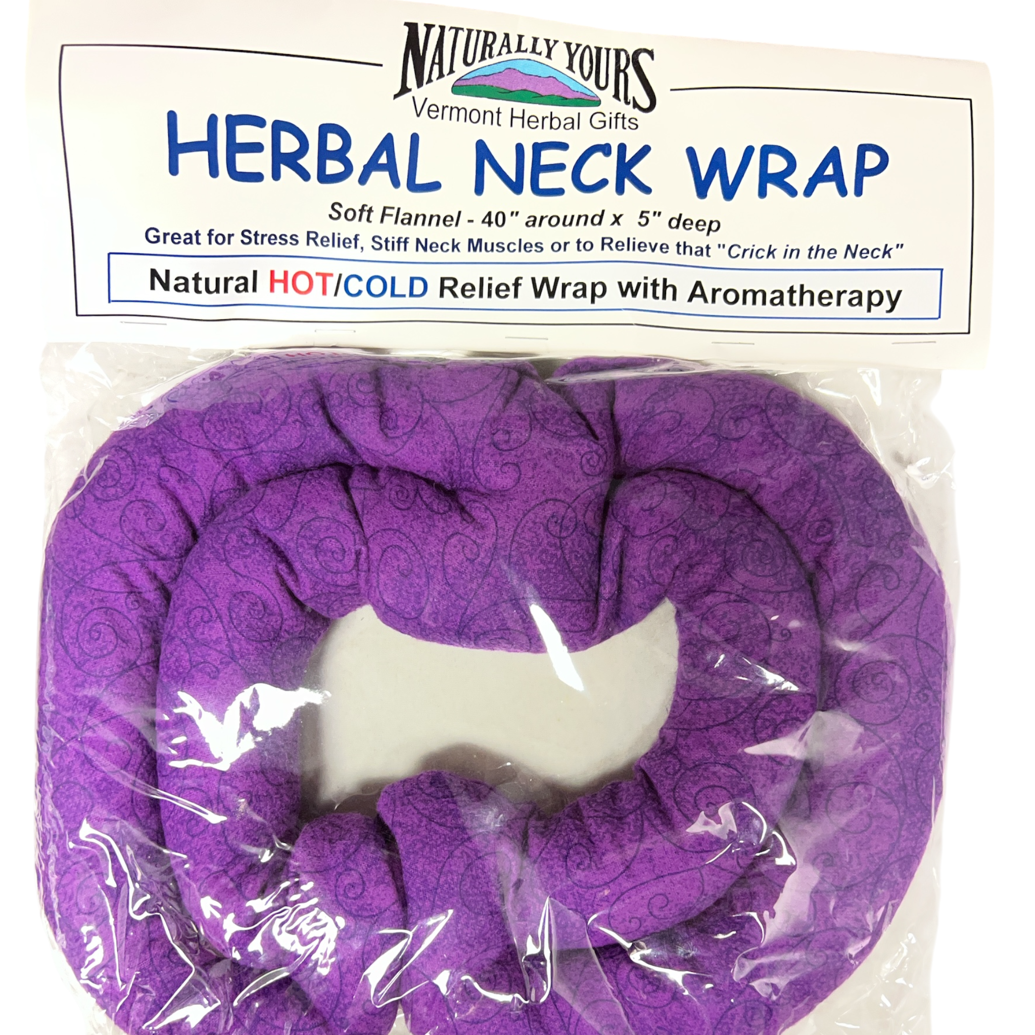 Herbal Hot/Cold Therapy Flannel Neck Wrap