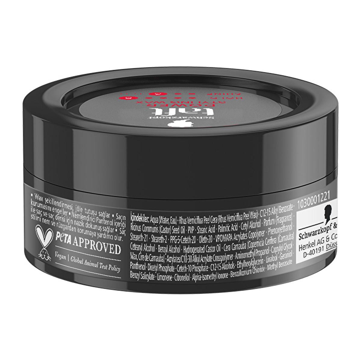 Taft Power: Caffeine Infused Hair Styling Wax - Mega Strong 48H Hold, Humidity & Wind Protection - Long Lasting Men's Hair Wax