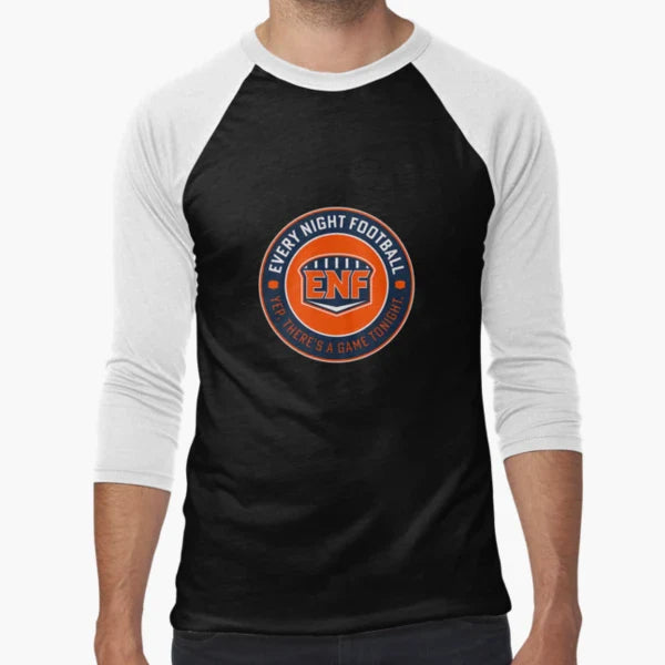 Every Night Football Circular Navy T-Shirt - Fun Novelty Design Unisex