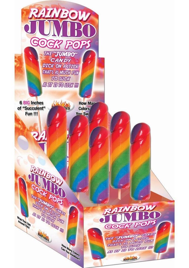 Rainbow Jumbo Cock Pops - PhishStones Products