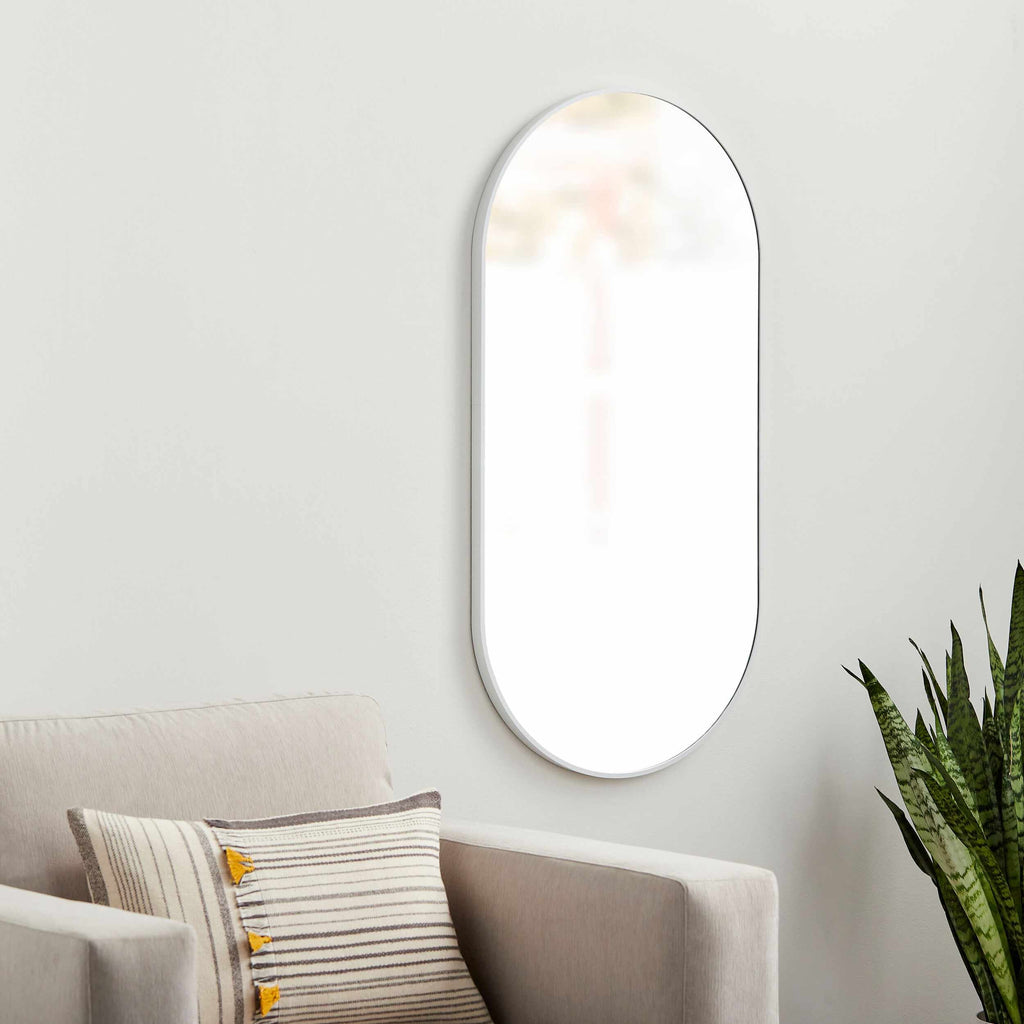 Hagenburg White Iron Frame Mirror