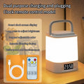 Rechargeable LED Night Light with Clock Display - USB Bedside Lamp, Touch & Remote, Adjustable Brightness & Color Temperature for Nursery & Reading - PhishStones Products