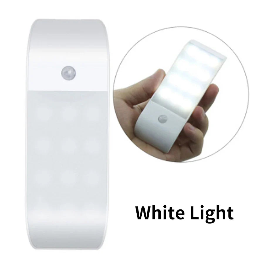 Rechargeable Motion Sensor LED Night Light – Portable Emergency Rectangular Nightlight, 10 cm (3.9 in), 5V - PhishStones Products