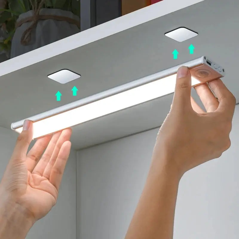 Rechargeable Motion Sensor LED Night Light Rectangle 50cm (19.7 in) Emergency Light - PhishStones Products