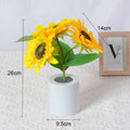 Rechargeable Sunflower LED Night Light USB Bedside Table Lamp Warm Light (3 - LED) - PhishStones Products