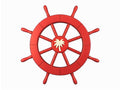 Red Ship Decorative Wheel with Palm Tree 18""