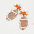 Resin Football Dangle Earrings