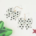 Resin Soccer Bow Dangle Earrings