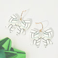 Resin Volleyball Bow Dangle Earrings