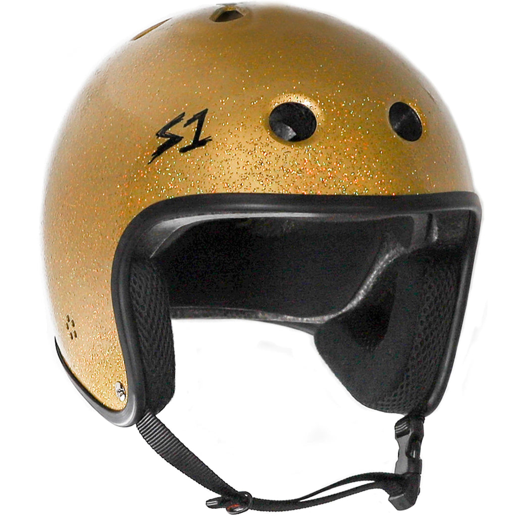 S1 Retro Lifer Helmet - Gold Gloss Glitter