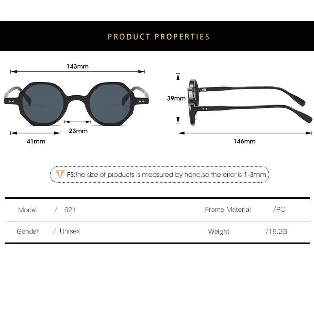 Retro Small Round Sunglasses – UV protection - PhishStones Products