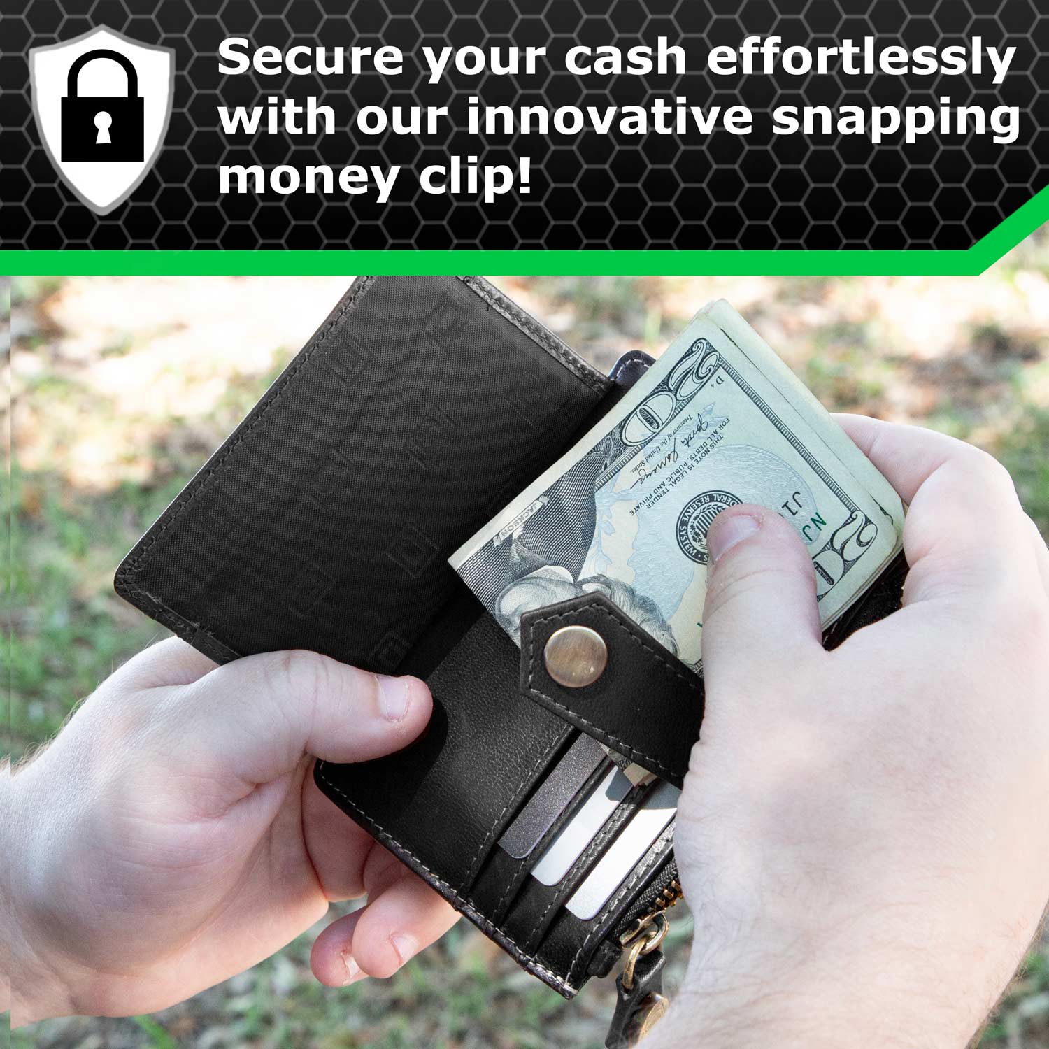RFID Blocking Money Clip Mini Wallet - PhishStones Products