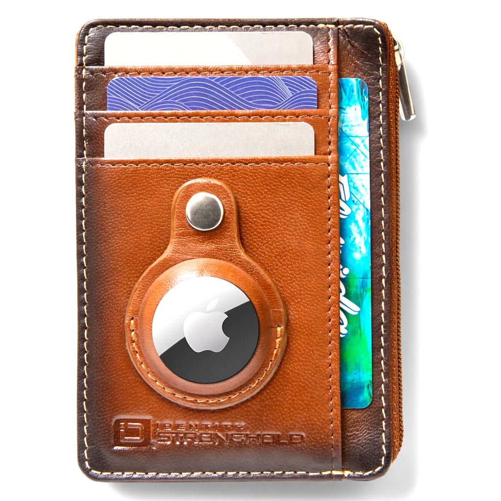 RFID Secure Slim Leather AirTag Wallet - PhishStones Products