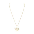 Rhinestone Moon Pinky Promise Virgin Mary Pendant Necklace