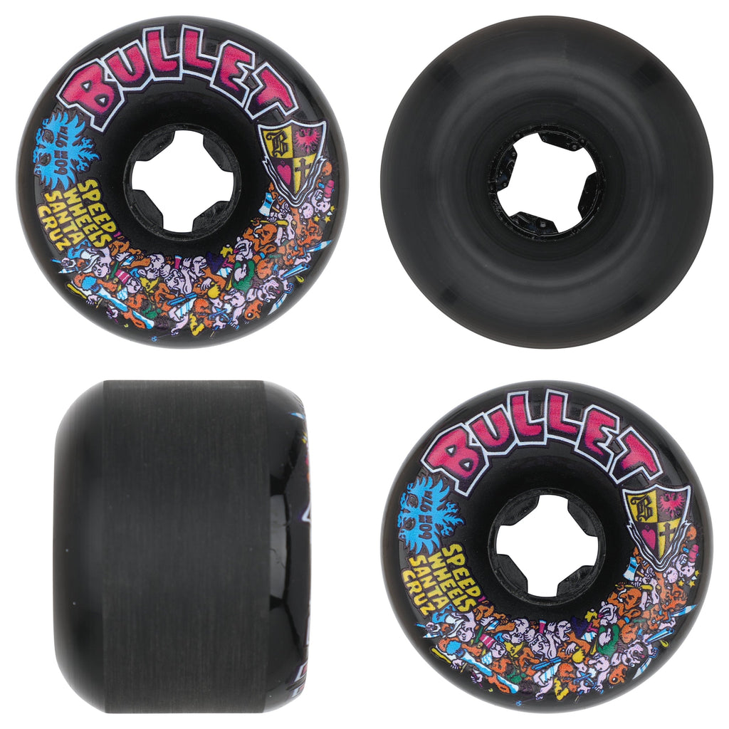 Santa Cruz O'Brien "Reaper" Silver Kaleidoscope 9.85" Complete Skateboard