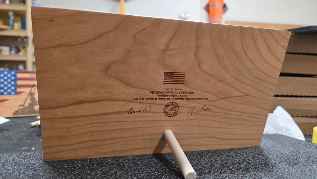 Navy Handcrafted Wooden Desktop Flag – Made by U.S. Veterans