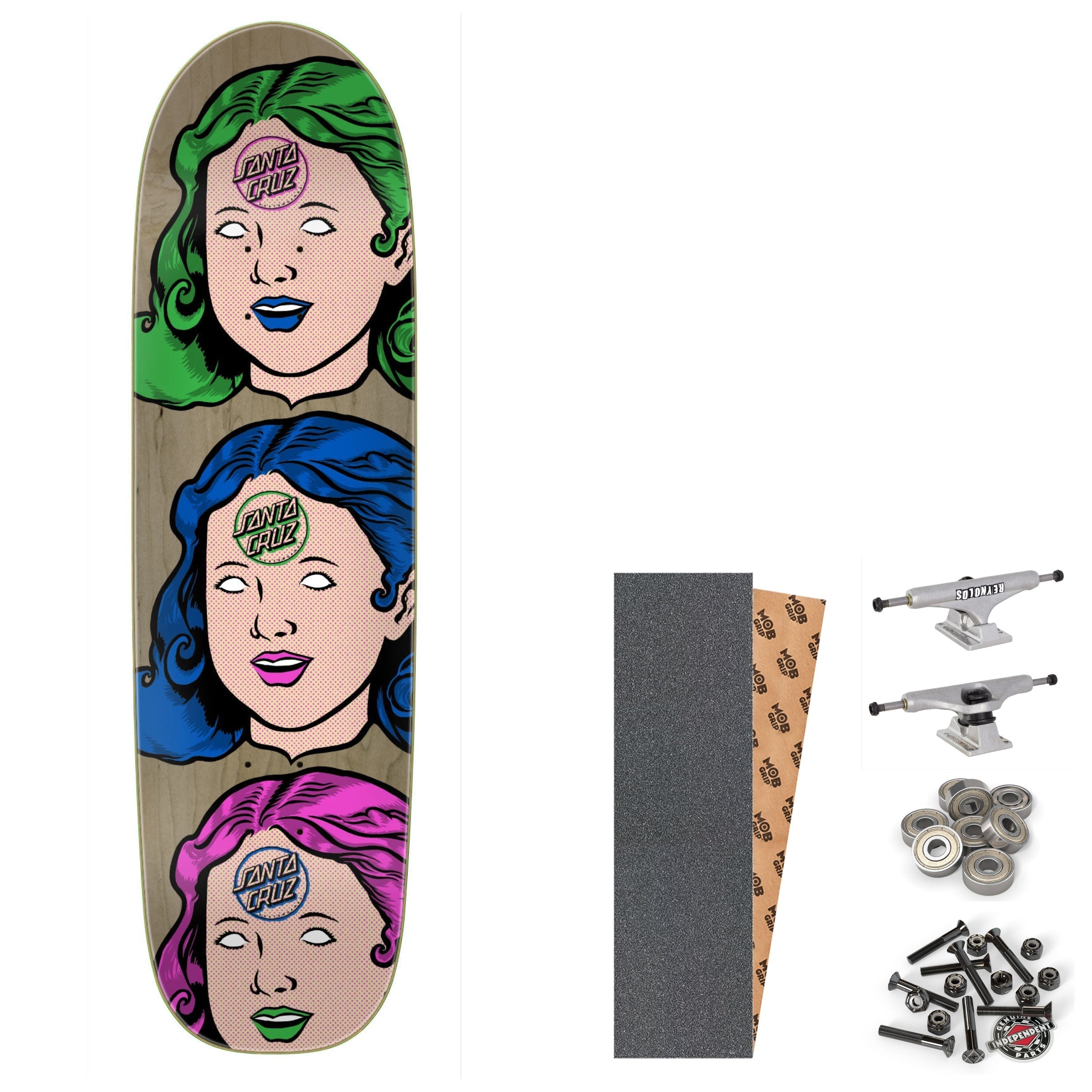 Santa Cruz Possessed Head FeelBase Pro 8.5" Complete Skateboard