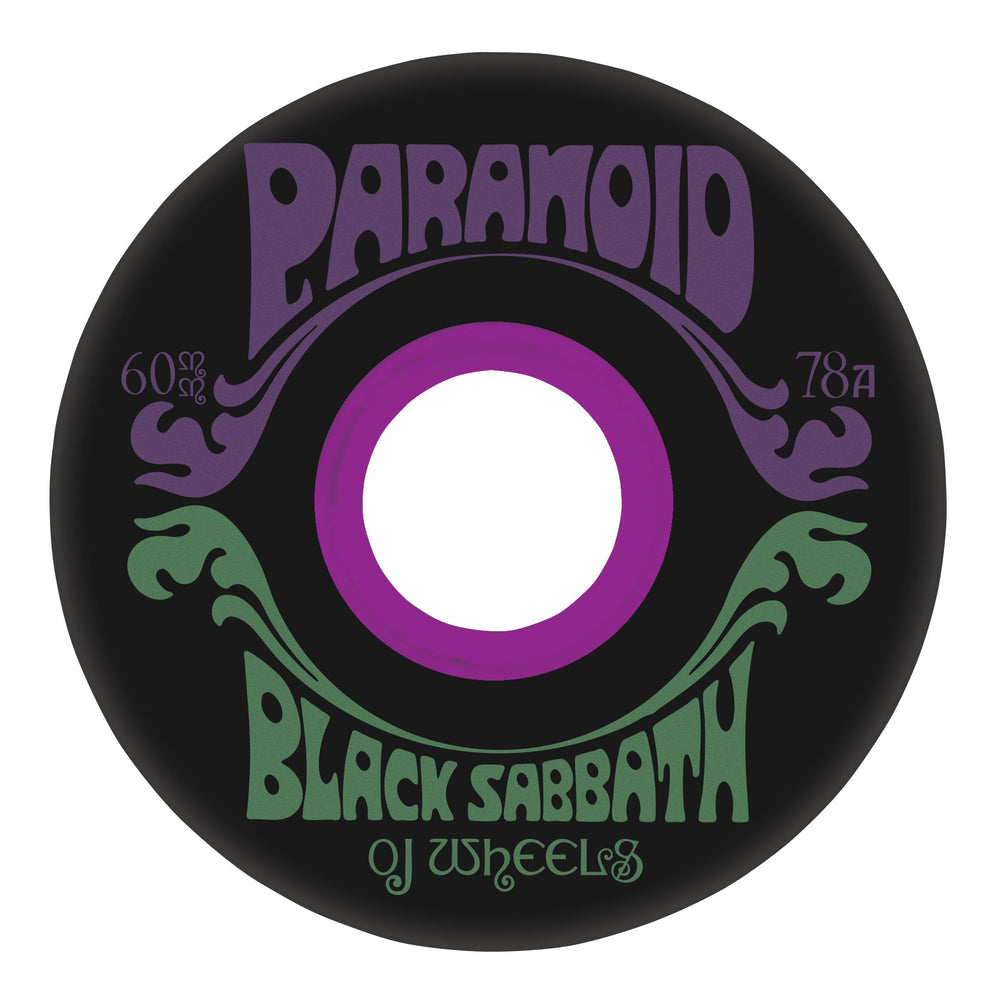 OJ x Black Sabbath Super Juice Paranoid 60mm 78a Skateboard Wheels
