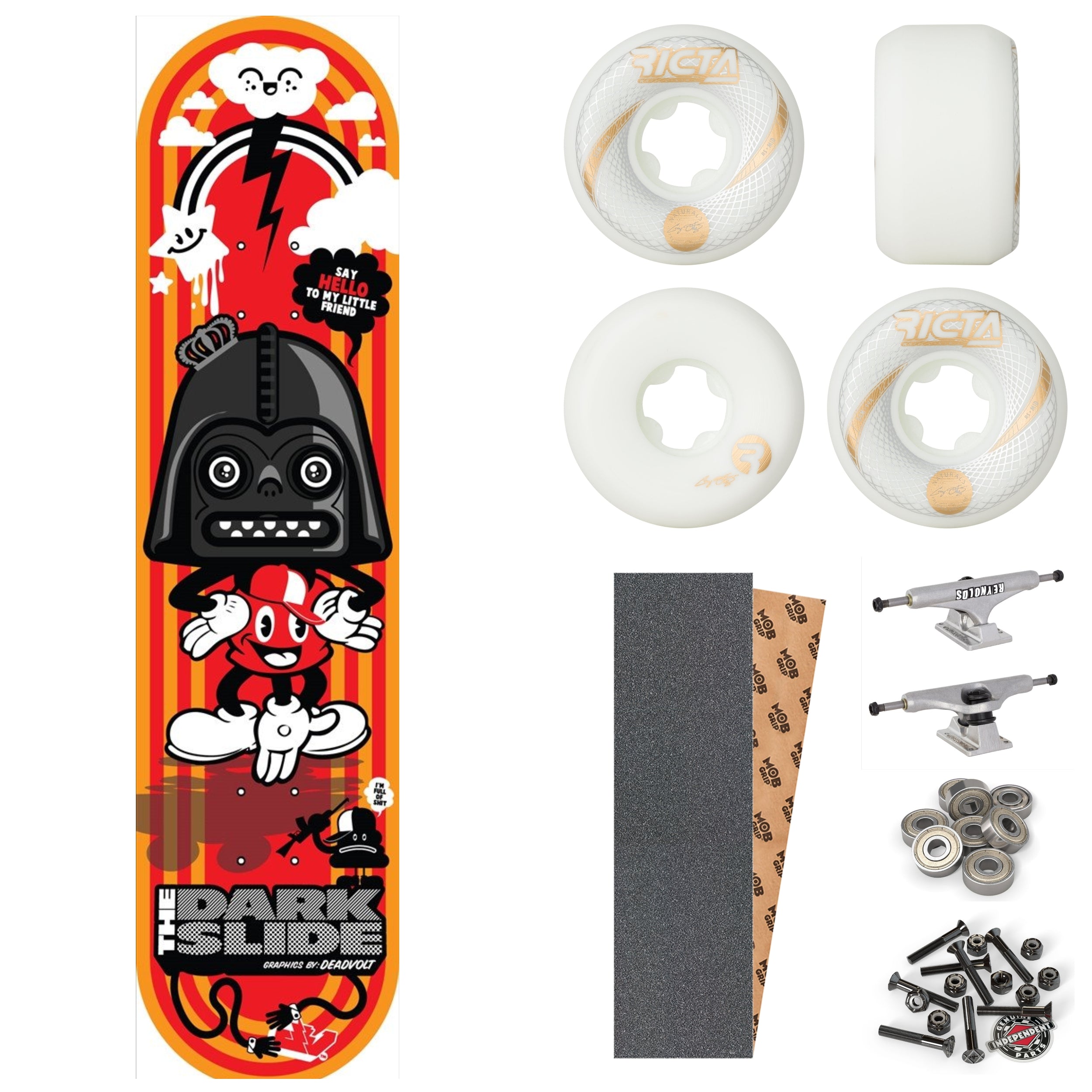 The Dark Slide x Dead Voltage "Little Friend" 8.5" Complete Skateboard
