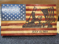President's Patriots Handcrafted Wooden Desktop Flag – Made by U.S. Veterans