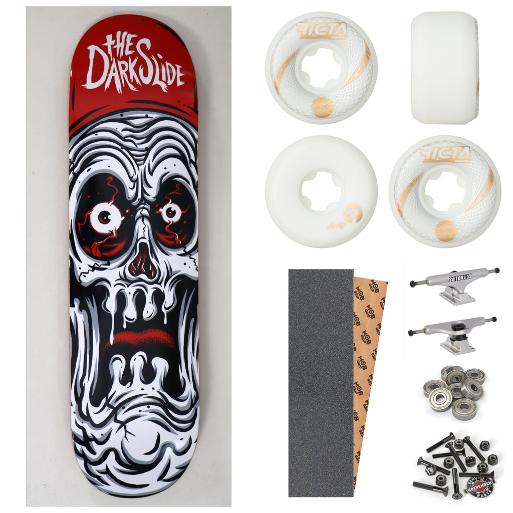 The Dark Slide x Tim Baron "Ghoul Skull" 8.25" Complete Skateboard