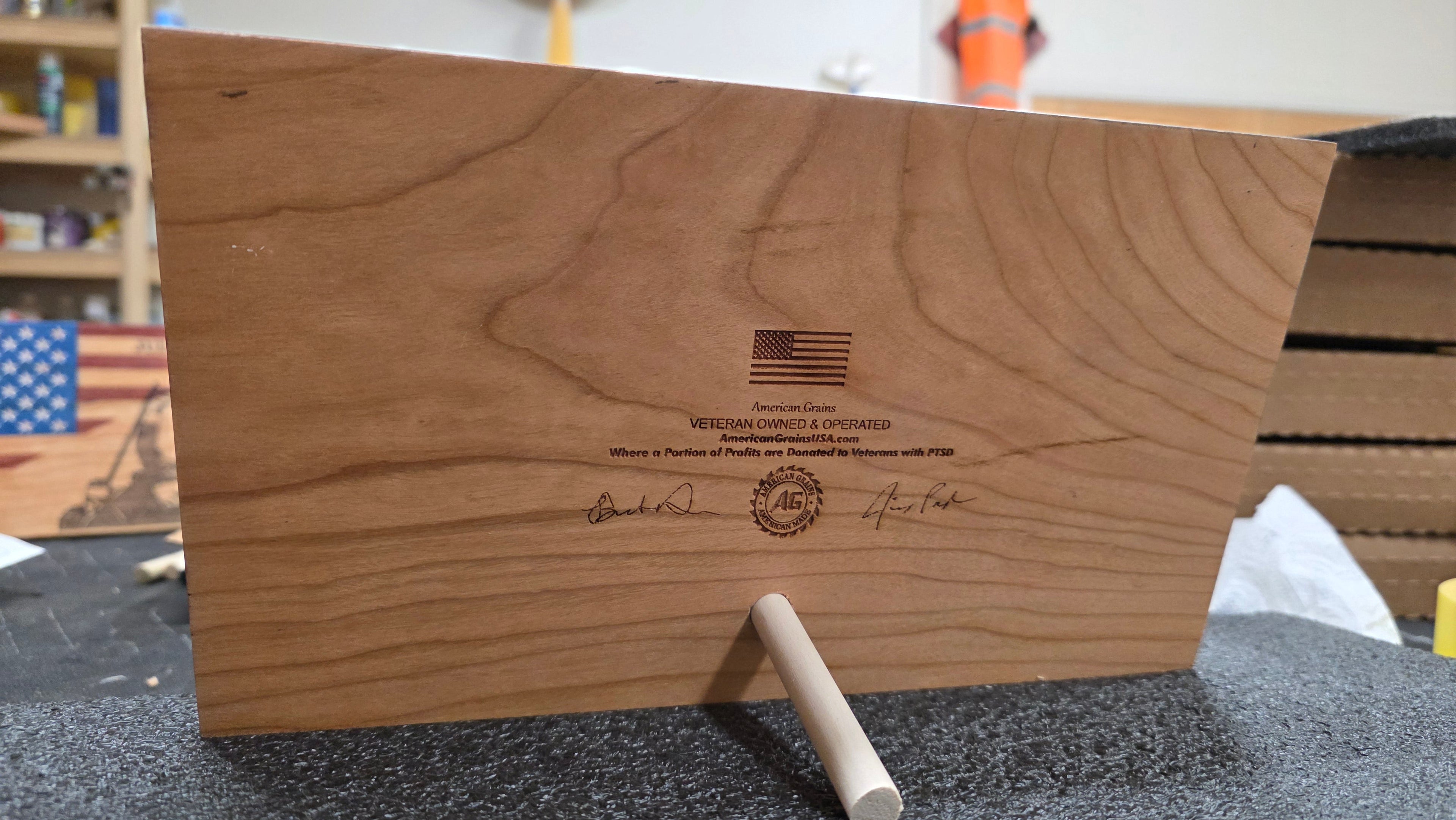 Don't Tread On Me Handcrafted Wooden Desktop Flag – Made by U.S. Veterans