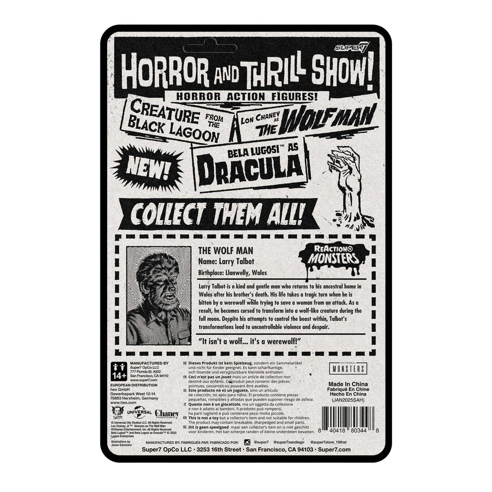 Super7 x Universal Monsters - The Wolf Man ReAction Figure