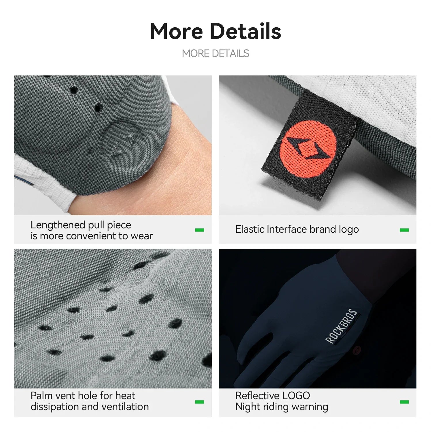 ROAD TO SKY Long Finger Elastic Interface® Cycling Gel Padded Gloves