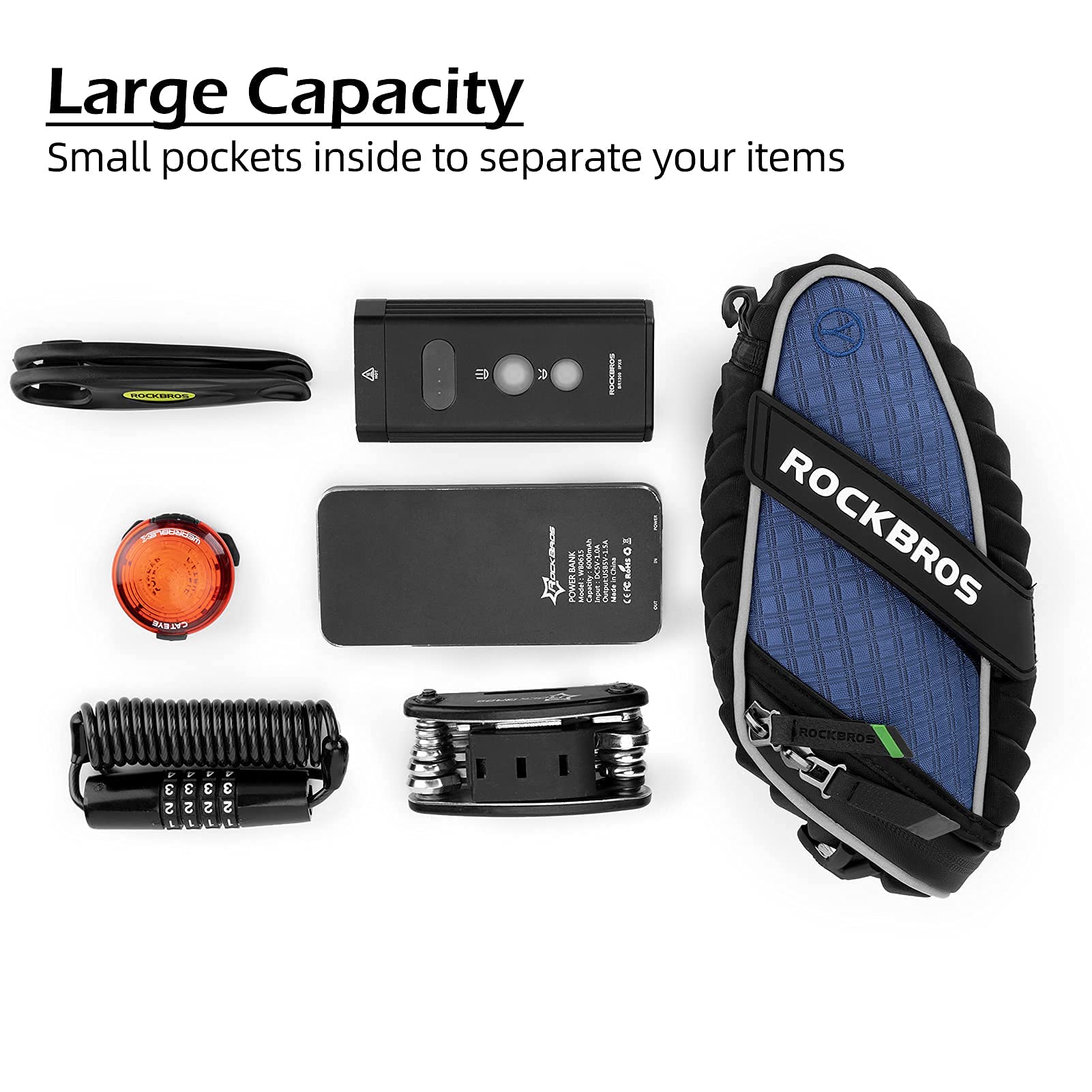 ROCKBROS Bicycle Saddle Bag Under Seat 3D Shell Cycling Seat Pack