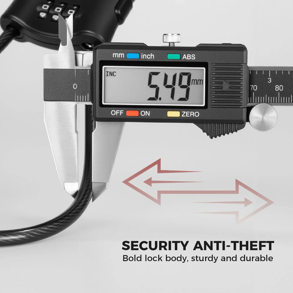Bicycle Lock with 5.5 mm Steel Cable