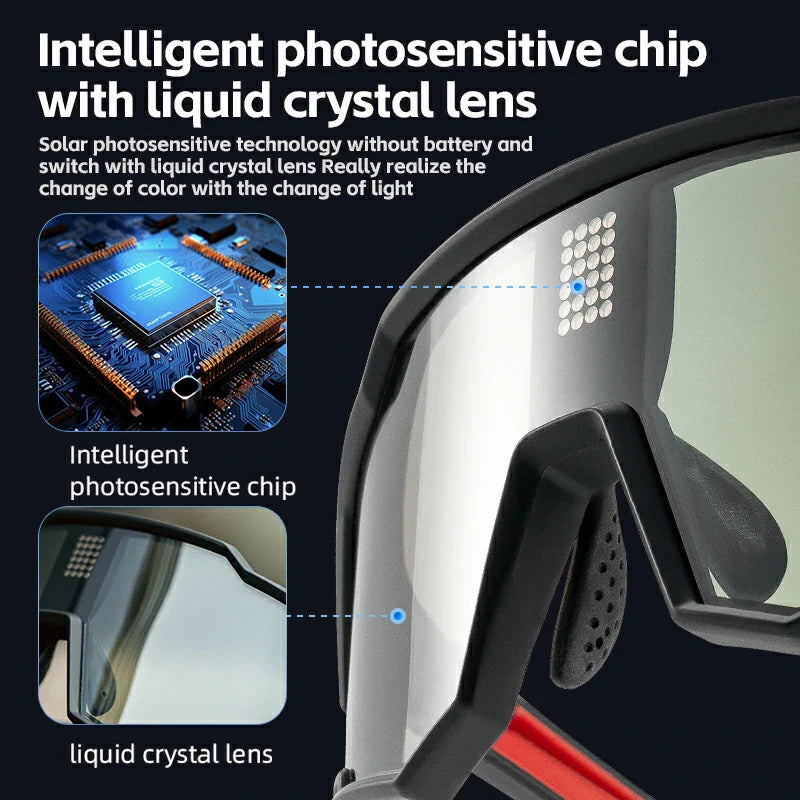 Smart Electronic Color-Changing Cycling Sunglasses