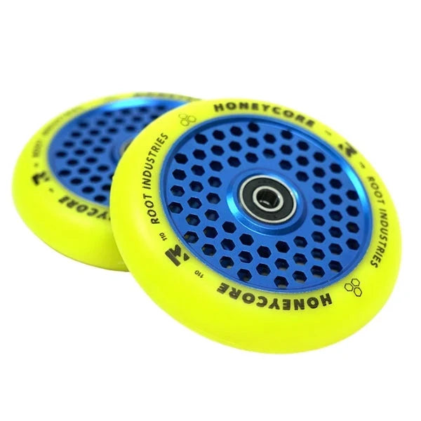 Root Industries HoneyCore Wheels 110mm - Yellow/Blue (Pair)