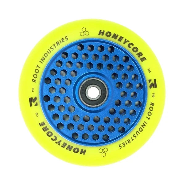 Root Industries HoneyCore Wheels 110mm - Yellow/Blue (Pair)