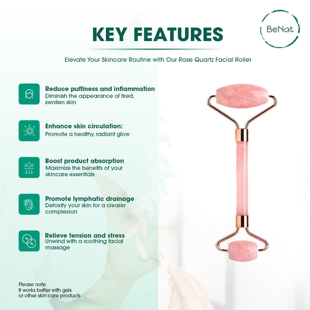 Rose Quartz Face Roller - PhishStones Products