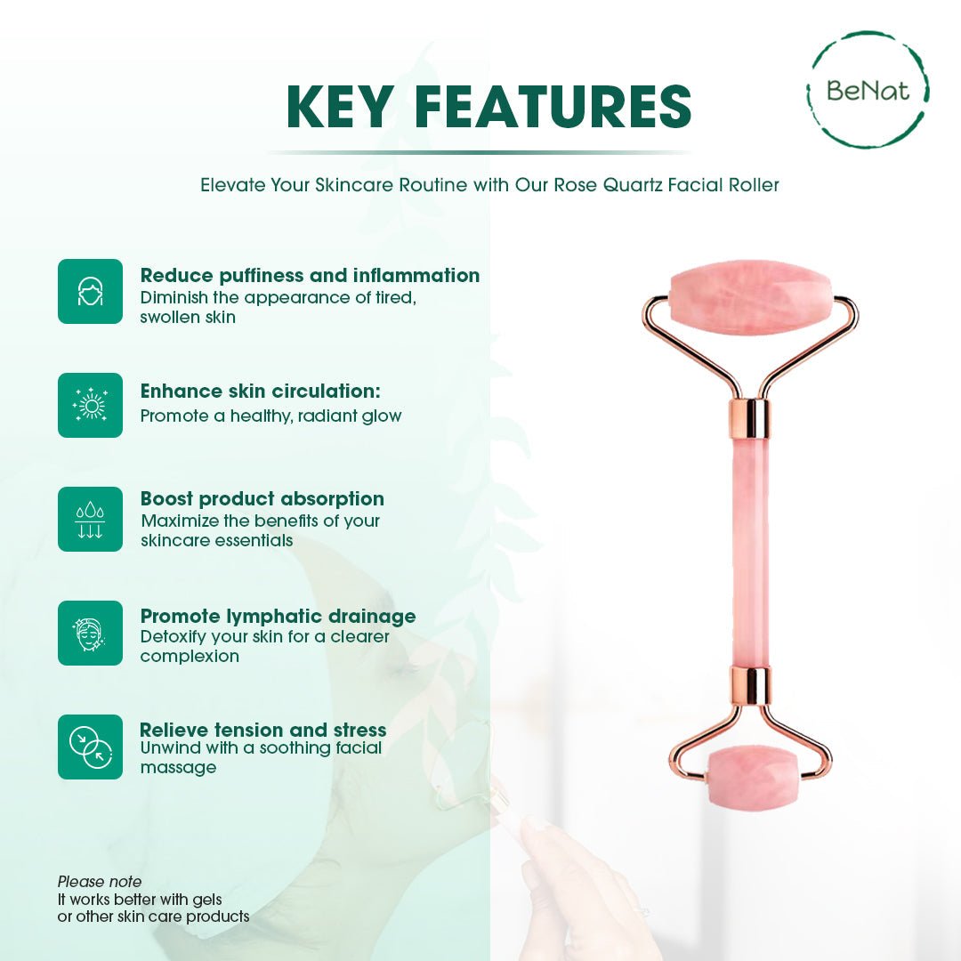 Rose Quartz Face Roller - PhishStones Products
