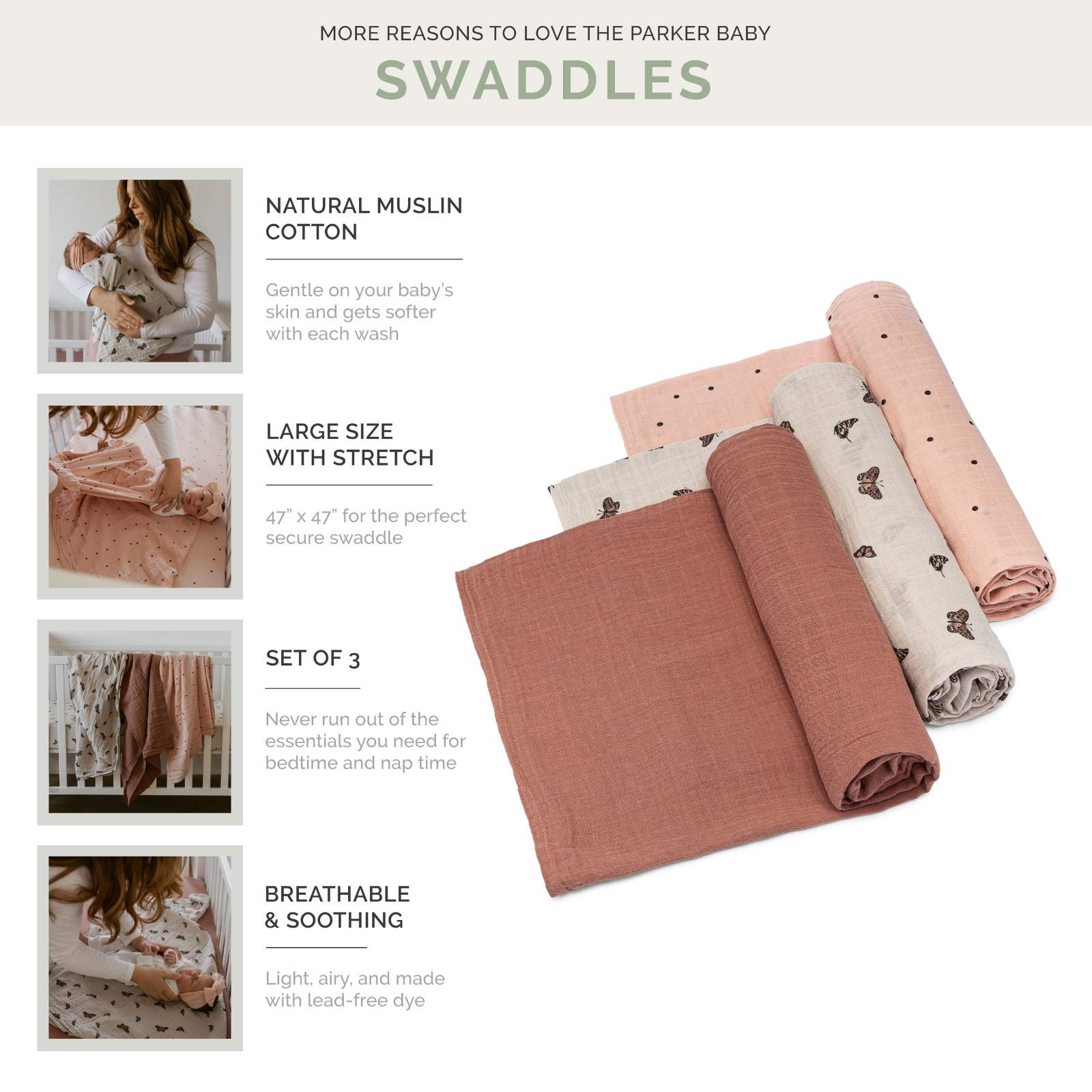 Rosewood Swaddle Set - PhishStones Products