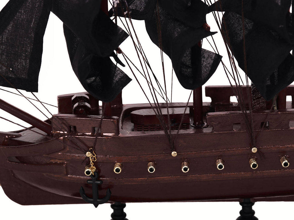 Wooden Black Bart's Royal Fortune Black Sails Model Pirate Ship 12""