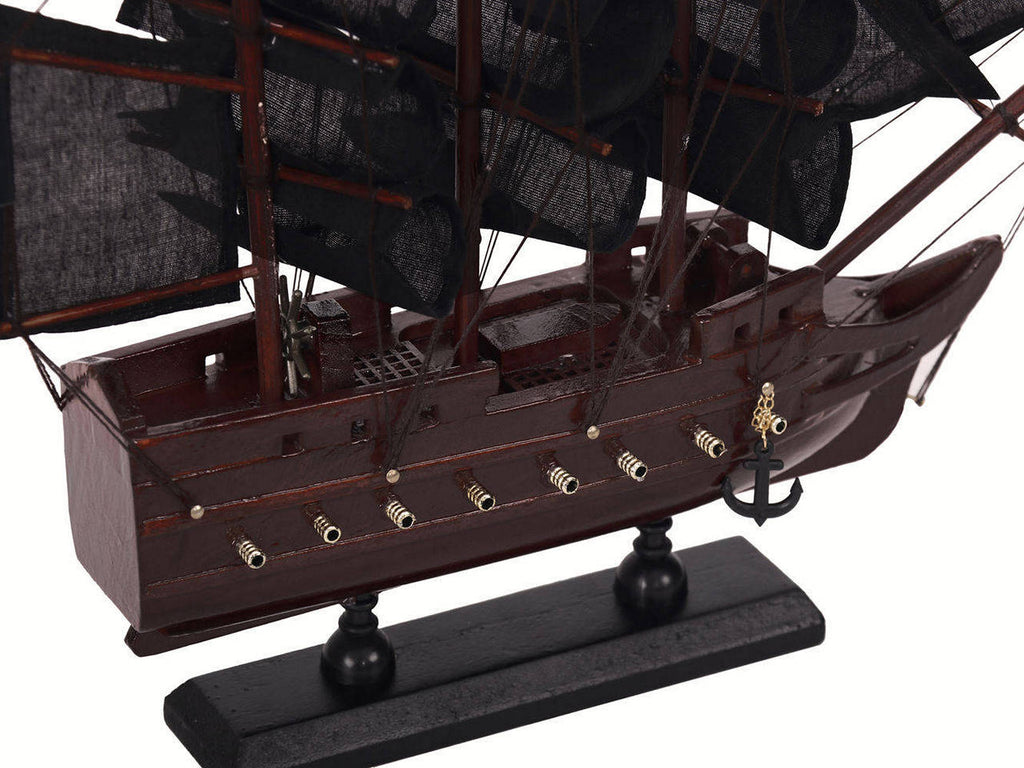 Wooden Black Bart's Royal Fortune Black Sails Model Pirate Ship 12""