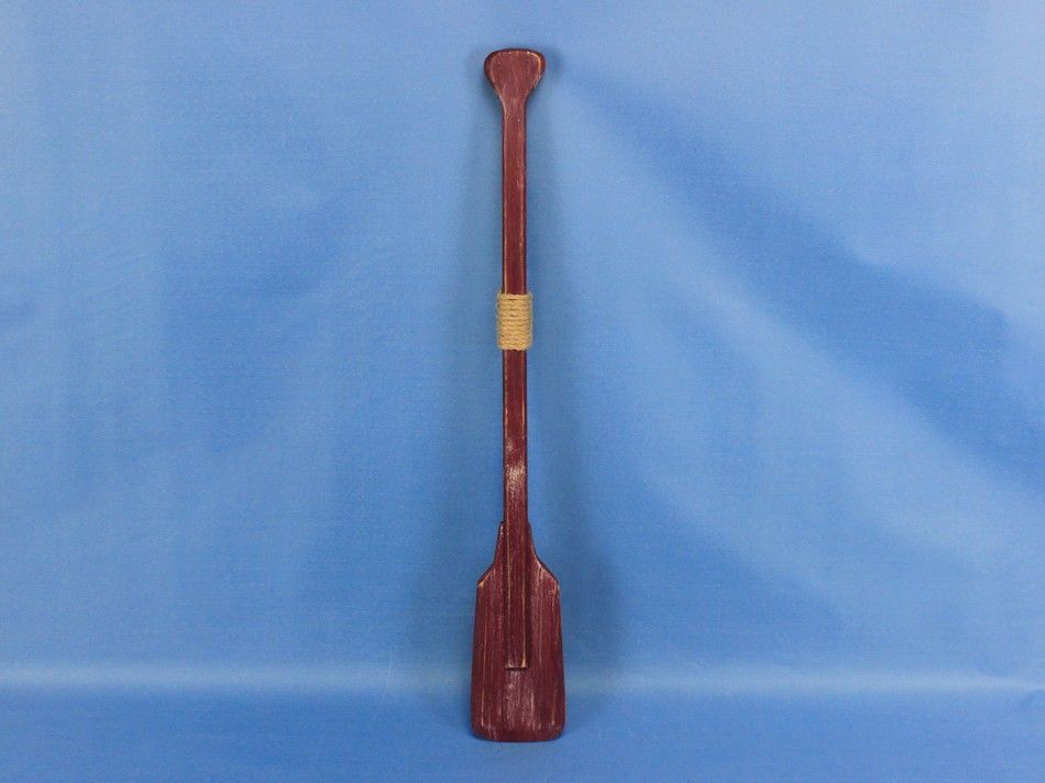 Wooden Rustic Hampshire Decorative Squared Boat Oar w/ Hooks 24""