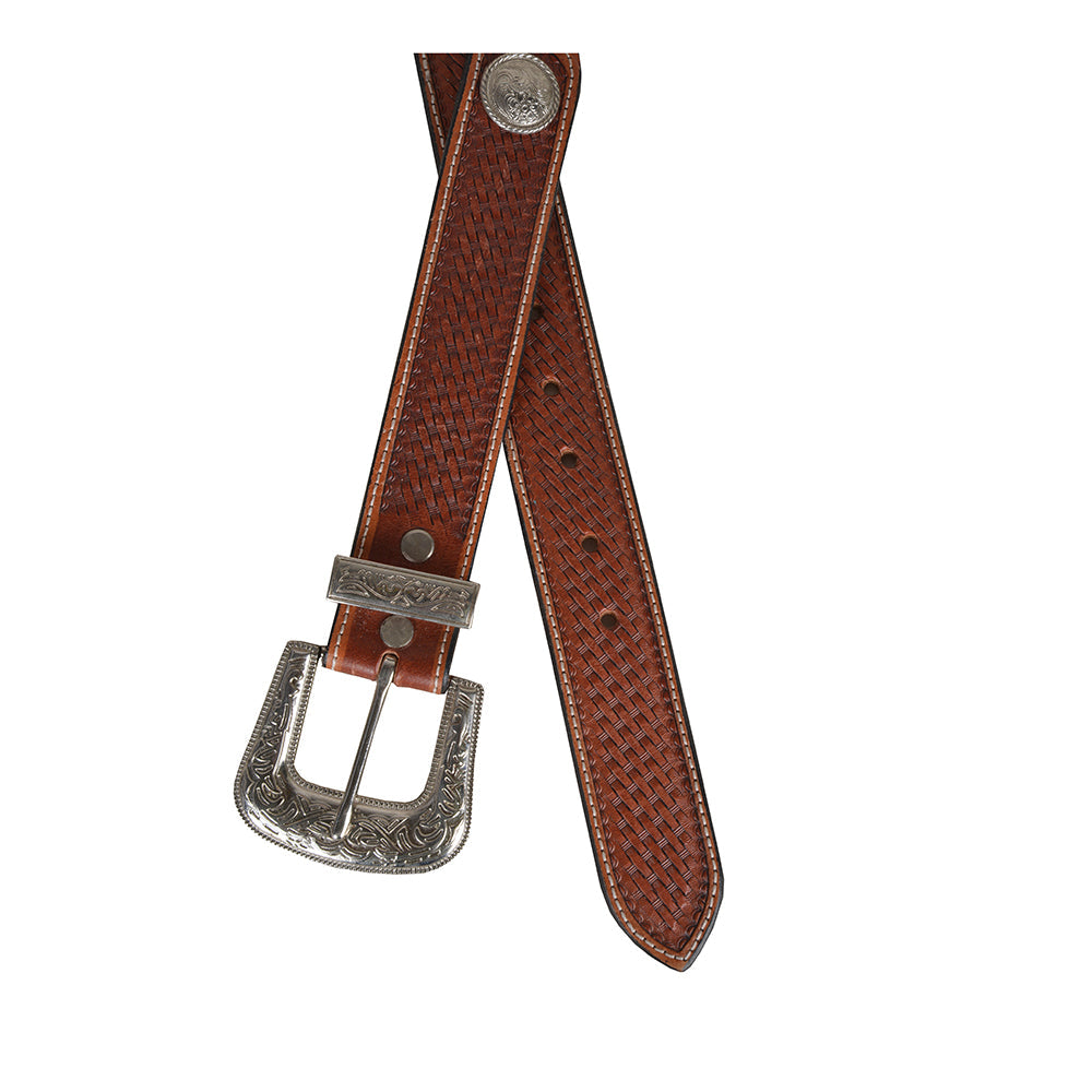 Rustic Woods Hand - Tooled Leather Women's Belt - PhishStones Products