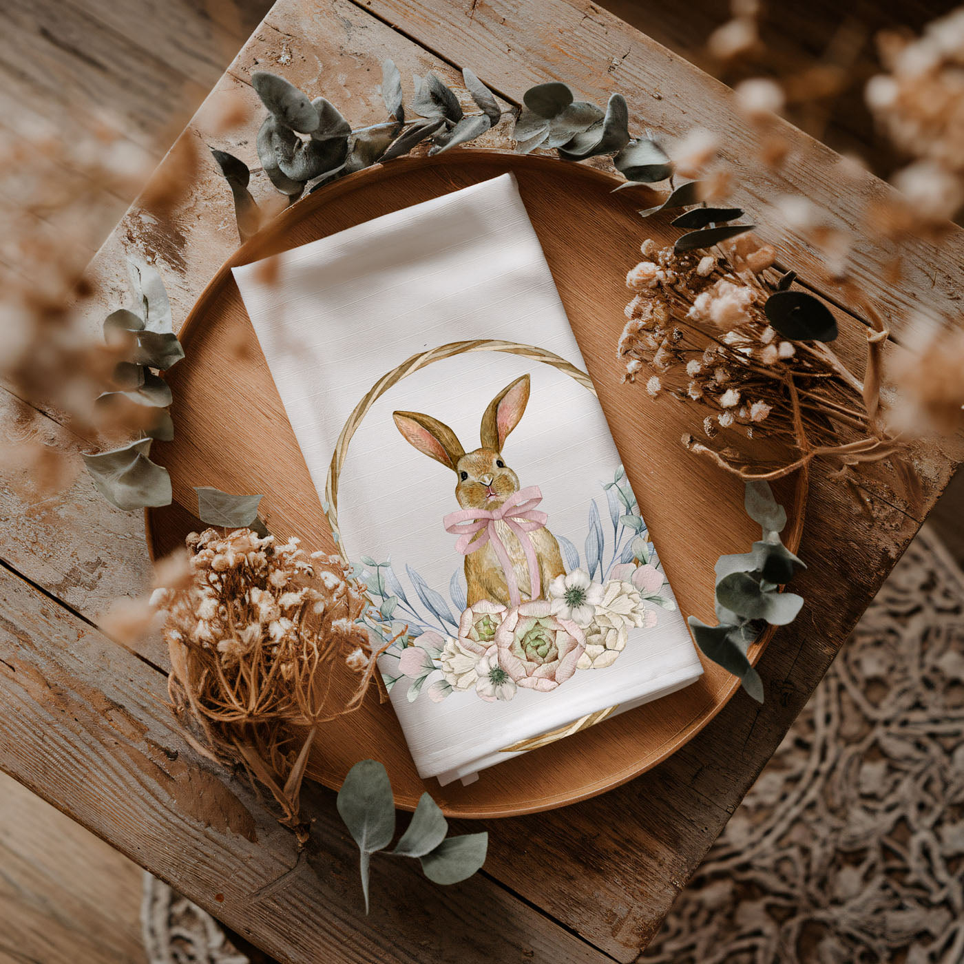 Rustic Bunny Towel