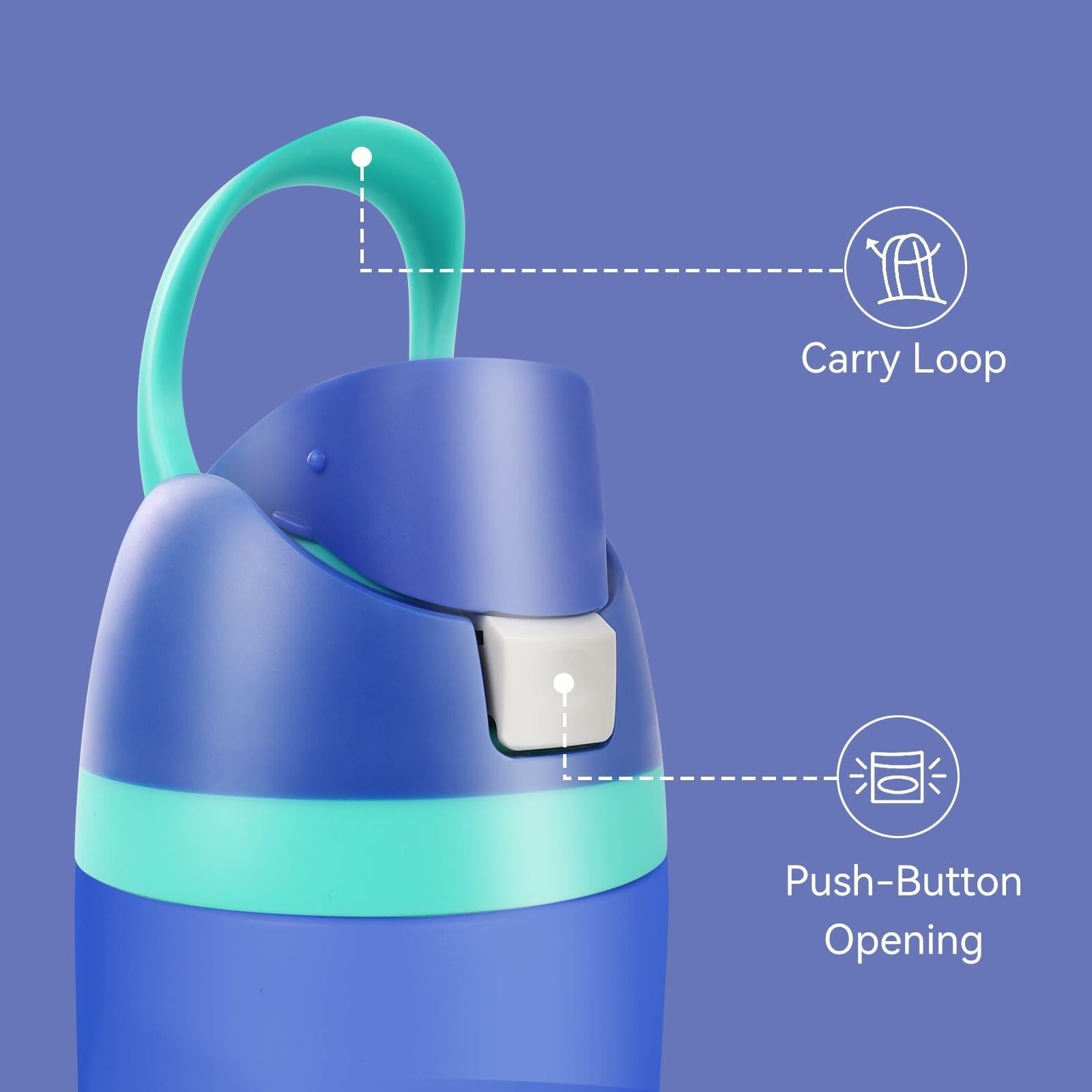 Ruzkq Replacement Lid for Owala Freesip Water Bottle Leakproof Dark Blue - PhishStones Products