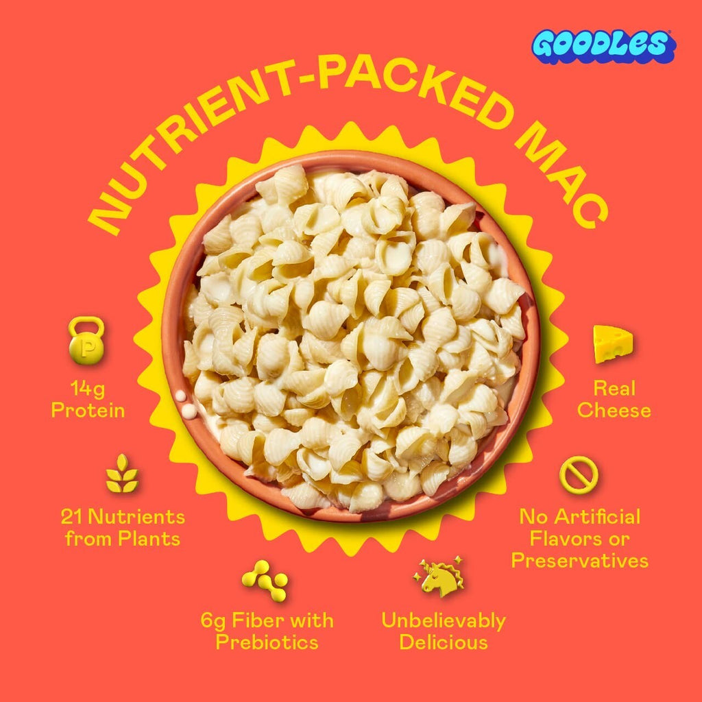 Goodles Mac & Cheese, Shella Pasta, 6 oz., Case of 12