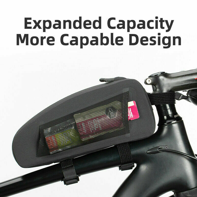 Double Zipper Top Tube Bag Frame Fitted Bike Bag Front Frame Bag