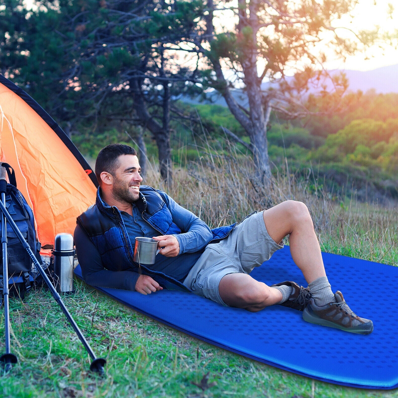 Inflatable Sleeping Pad with Carrying Bag