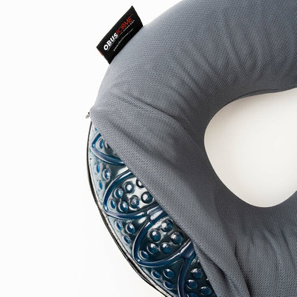 Charcoal Infused Memory Foam Travel Neck Pillow, Odor & Moisture Absorbent Support Cushion